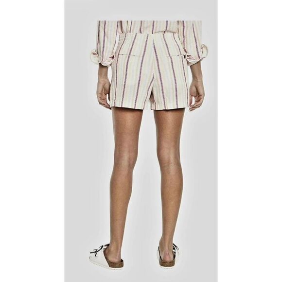 GAP Striped Cream and Purple Women Shorts - Picture 4 of 6